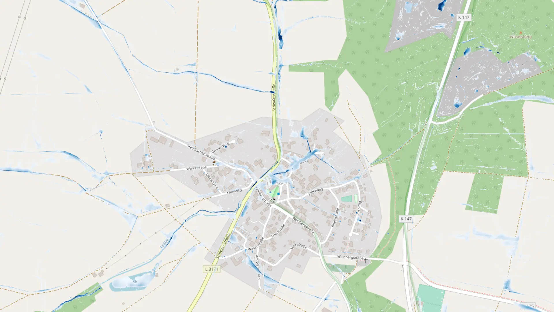 Starkregengefahrenkarte